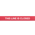 Queue Solutions SafetyPro Triple 250, Red, 11' Red/White THIS LINE IS CLOSED Belt SPROTriple250R-RWLC110